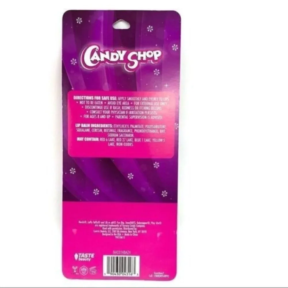 Candy Shop 8 Piece Flavored Lip Balm Set Nerds, SweeTarts, Laffy Taffy